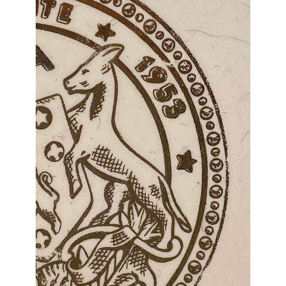 Homer Laughlin Decorative 1953 Calendar Plate w/ months & Zodiac Signs 10 in - Picture 5 of 11